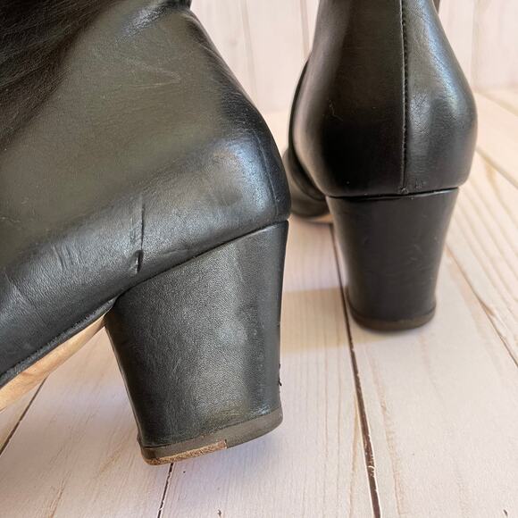 Fiorintini + Baker Black Leather Ankle Booties 37 - Picture 8 of 11